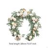 5.9FT Eucalyptus and Willow Garland with Flowers, Wedding Table Centerpieces Arch Backdrop