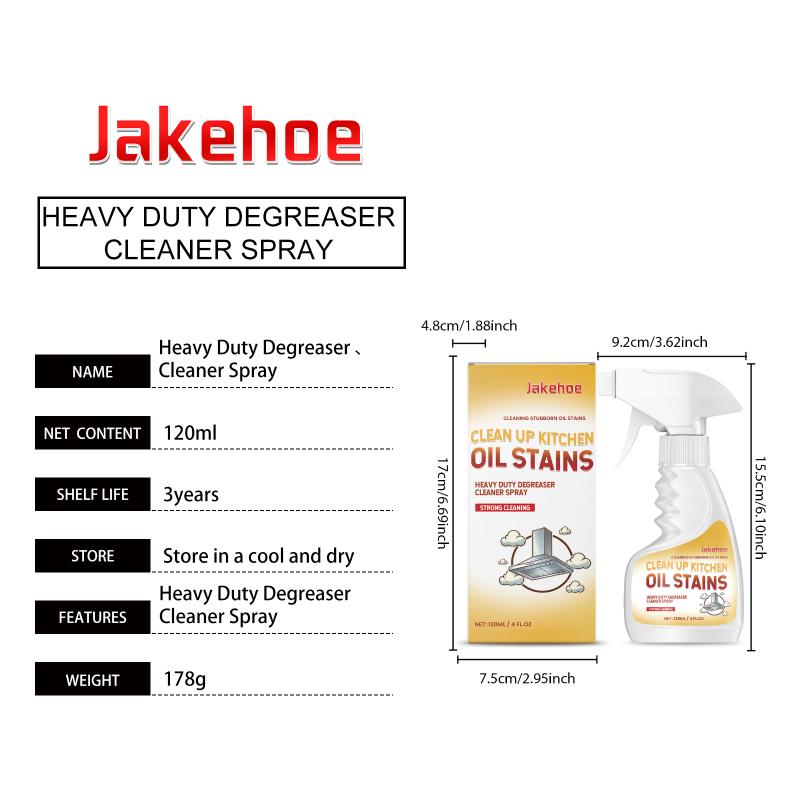 Stainless Steel Kitchen Degreaser 120ml Grease Remover Spray Powerful Oil Dissolver for Range Hood Cooktop Cleaning Tasks