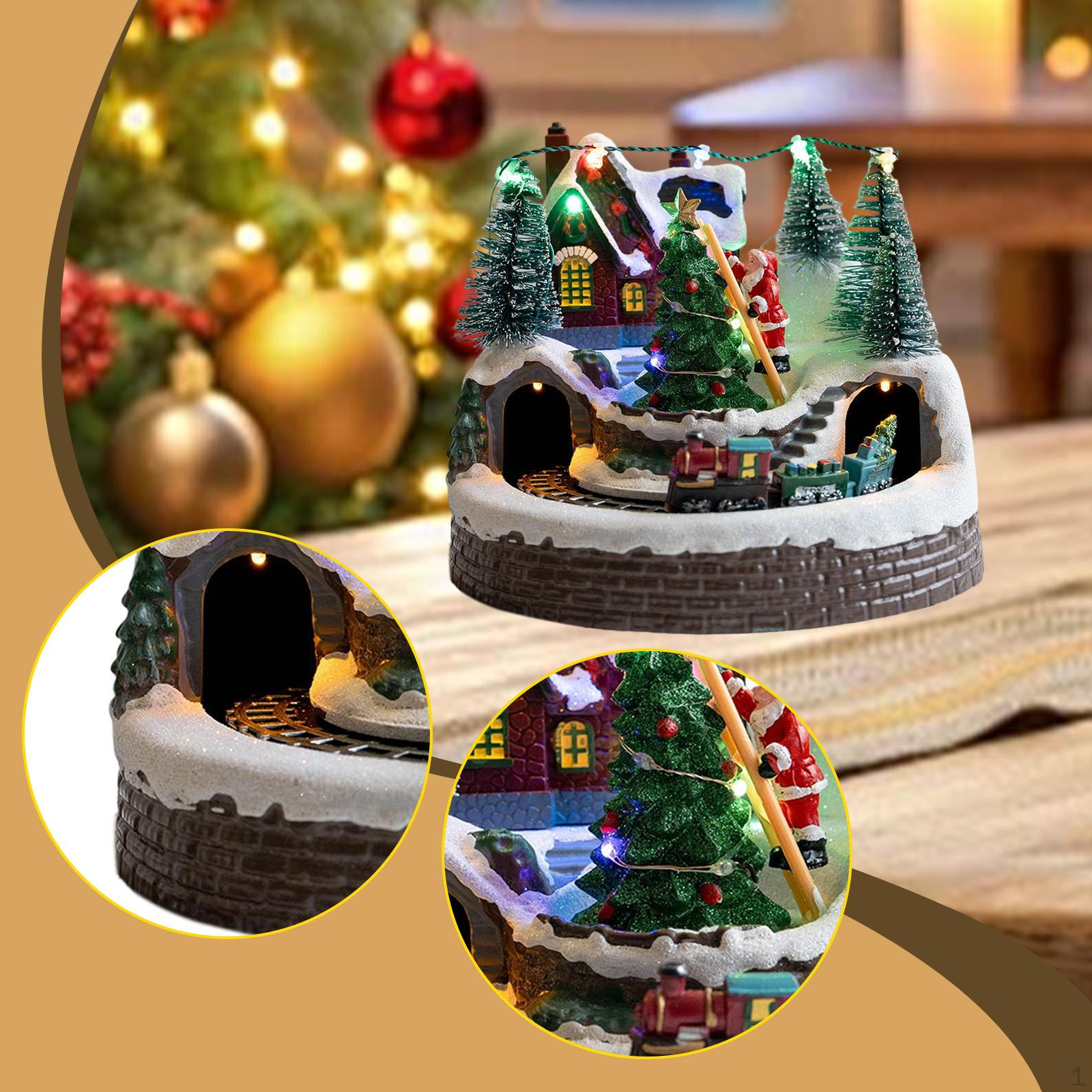 

Рождественский Светящийся Дом Декор Украшение Искусство Стол Праздничный Светодиодный Орнамент Рождество для Style A