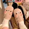 Cute bear baotou girl spring new platform lazy half slippers retro single shoes