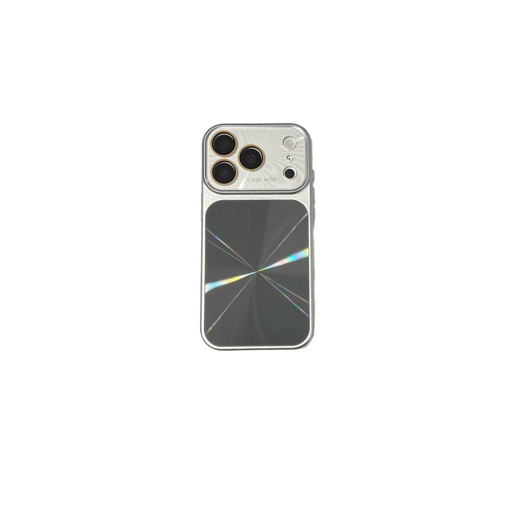 Aurora Silver Laser Edge iPhone 16 Pro Max Protective Case with Large Window