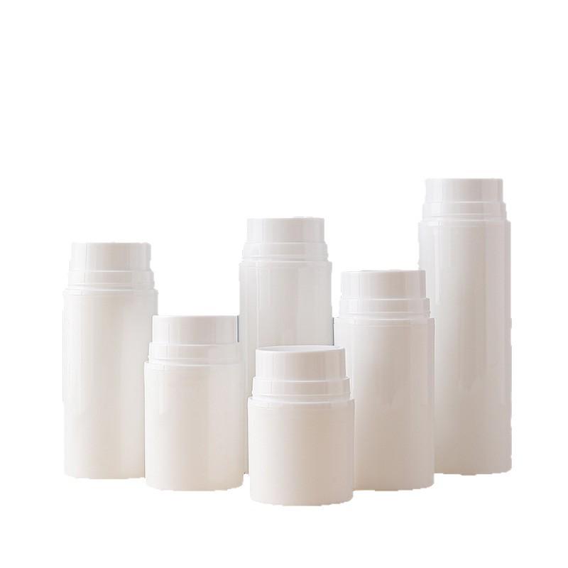 In Stock: Rotary Vacuum Lotion Bottle, 30-150ml PP Snap-On Cream Bottle for Cosmetic Refills and Travel