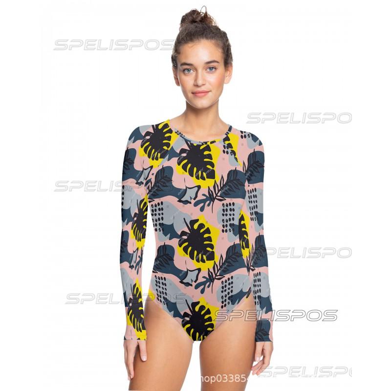 Womens Quick-Dry UV Protection Digital Print Wetsuit Snorkeling Surfing Swimming Water Sports