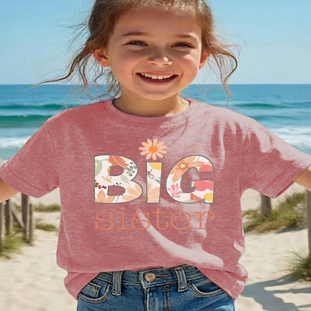 

Spring and summer girls casual sports and comfortable T-shirts with short sleeves suitable for daily leisure and outdoor activities 160