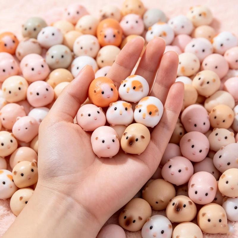 4Pcs Mini Guinea Pig Figurines Resin Cavy Miniature Animals Figurines Fairy Garden Miniature Moss Landscape Diy Crafts