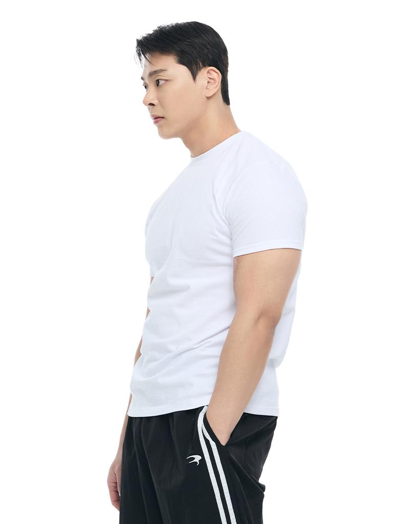 BYSEC Double Cotton Plain Muscle Fit Short Sleeve T-Shirt_7 Colors