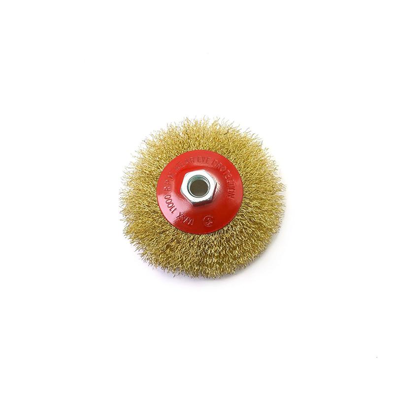 100/115/125Mm Disc-Shaped Steel Wire Wheel For Angle Grinder Bench Grinder Rust Removal Polishing Cleaning Paints