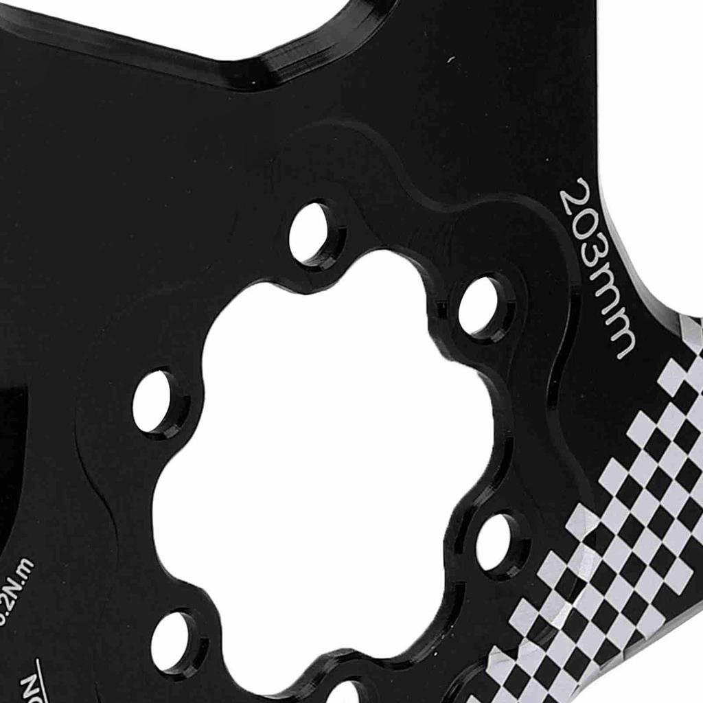 20300CMm Floating Disc Six     Mountain Bike Brake Disc Cycling Accessory(blacksilver )