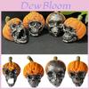 Böser Kürbis Totenkopf Halloween Dekoration Kunstharzhandwerk für Außengarten