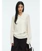 Anggae Big Cowl Tie Pullover Ivory