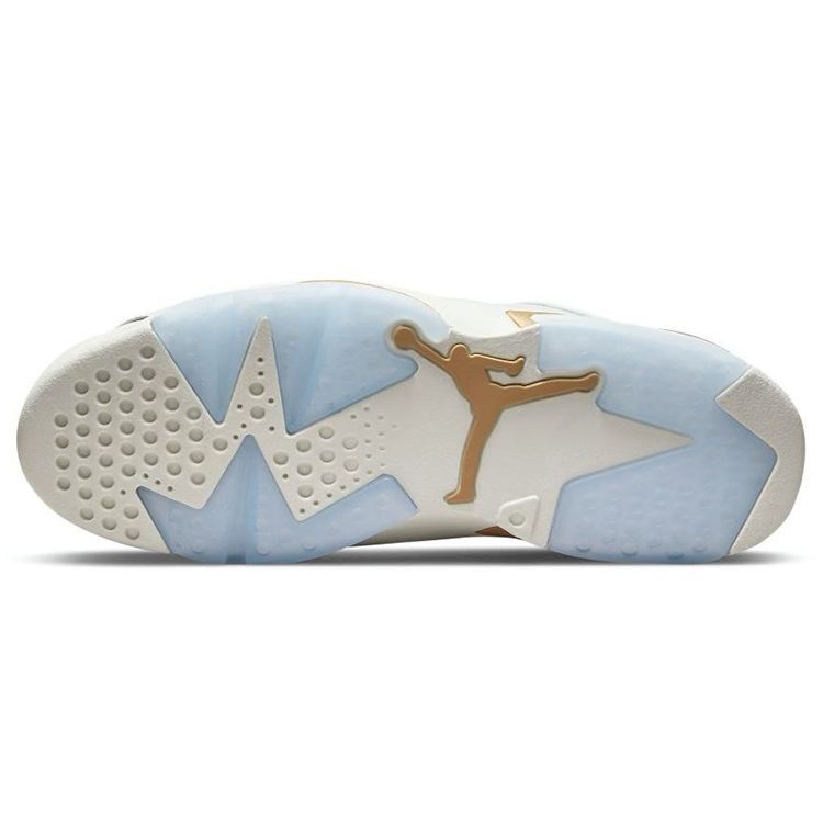 Air Jordan 6 Low Lunar New Year Unisex Sneakers White Spruce-Aura Metallic-Gold DH6928-073