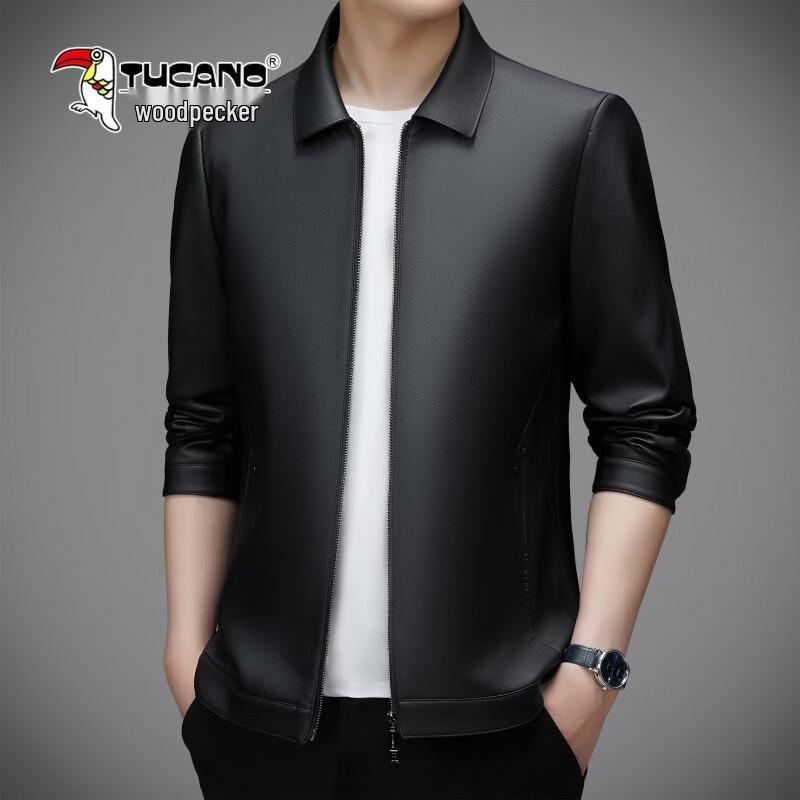 TUCANO Men s Faux Leather Lapel Motorcycle Jacket 200/5XL