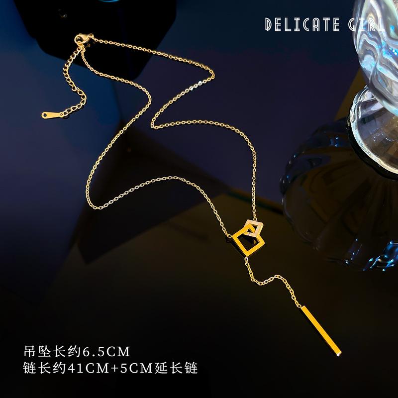 Fashion Retro Women's Necklace Temperament Micro Diamond Necklace Exquisite Collar Chain Accessories