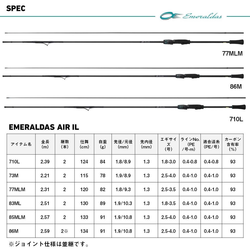 Daiwa Interline Eging Rod EMERALDAS AIR IL 83ML J
