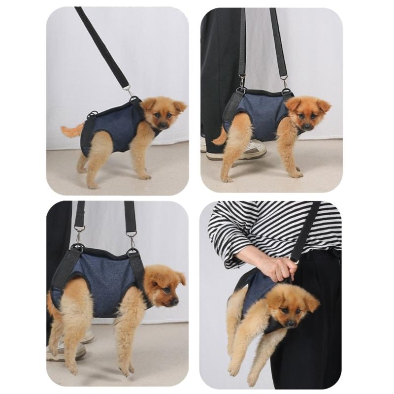 Pet Vest Sling for Elderly Disable Dog Harnesses Breathable Dog Harness for Outdoor Training Lifting Handle
