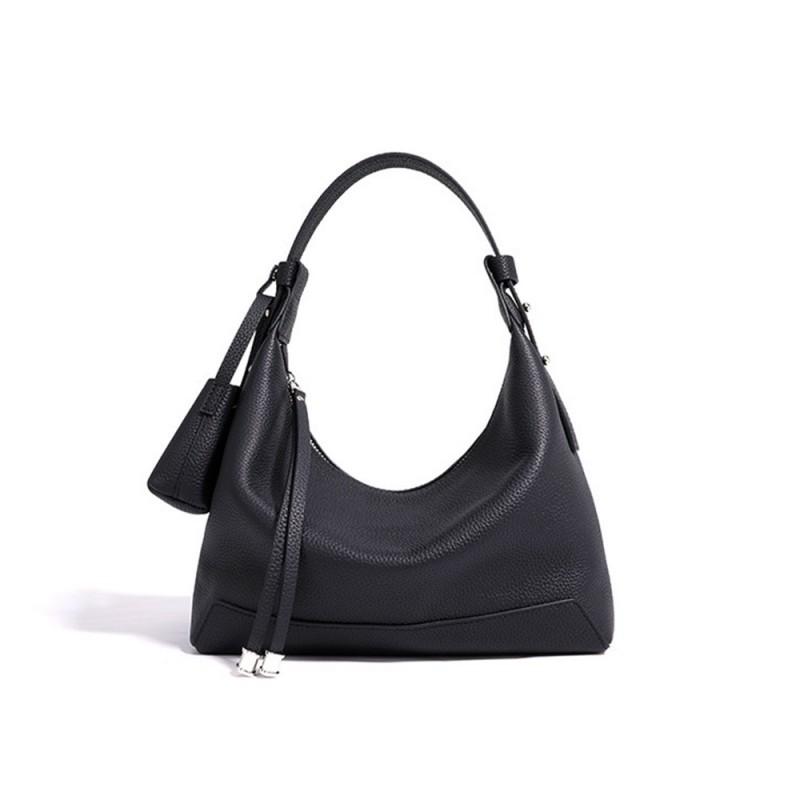 Large Capacity Versatile Women's Crossbody Bag With Niche Design Cowhide Armpit Office Worker's Hand-held Shoulder
