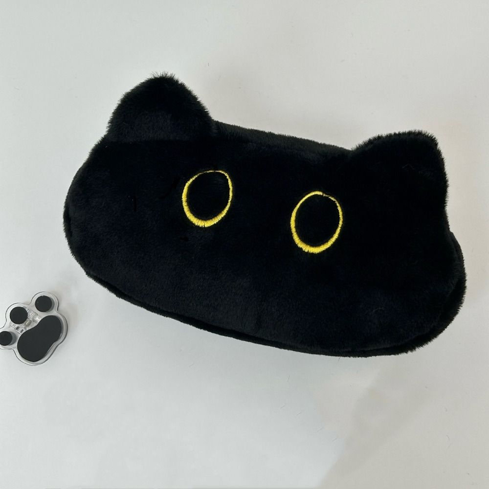 Tierpuppe Katze Plüsch Mäppchen Große Kapazität Aufbewahrungstasche für Schreibwaren Schulsachen