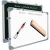 Eduway 2X3 Feet Kunj Non-Magnetic Double-Sided White Board And Chalkboard Combo With 1 Marker And 1 Duster | Ideal Use F