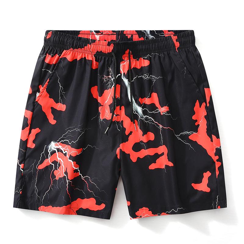 2026 Summer Ice Silk Quick-Dry Graffiti Bermuda Shorts