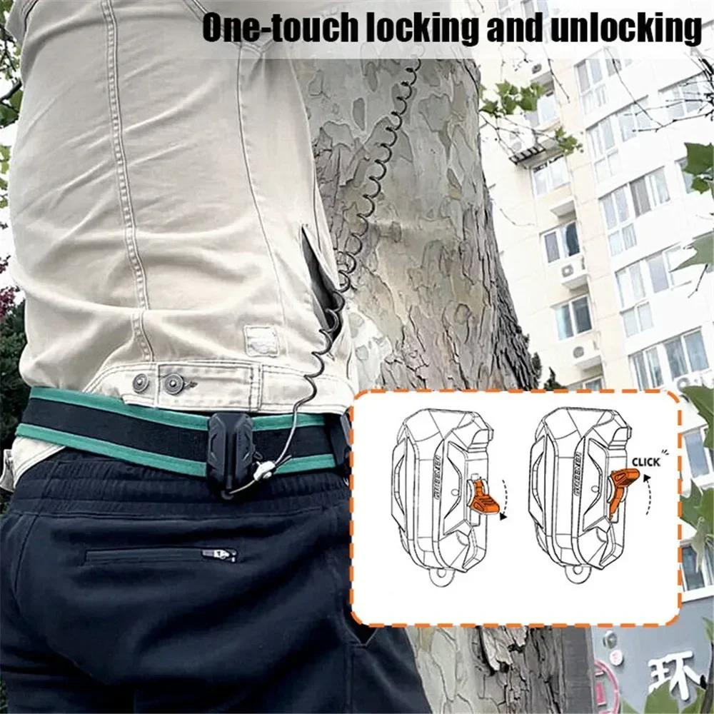 NEW Tool Bag Belt with Quick-hanging Buckle Self-locking Hook Anti-drop Repair Tool Pouch Portable for Woodworking Electrician