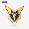 Yuqiling electric motorcycle metal logo changed to decorative label heat-resistant shield stainless steel new badge windshield