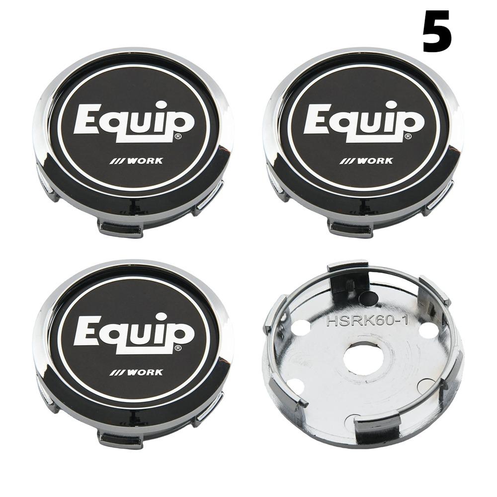 4PCS OD 60MM / ID 56MM Cap For Rims WORK EMOTION EQUIP MEISTER VS Emblem Wheel Center Cap Sport Car Logo Wheel Cover Hub Caps