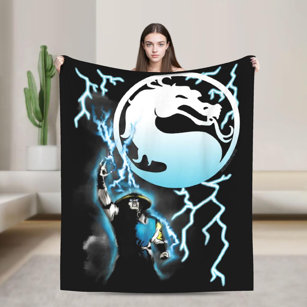 Mortal Kombat Ice Warrior Sumie Blanket  Soft Warm Aesthetic Plush Throw Blanket For Couch Chair Bed Flannel Bedspread Bed Cover