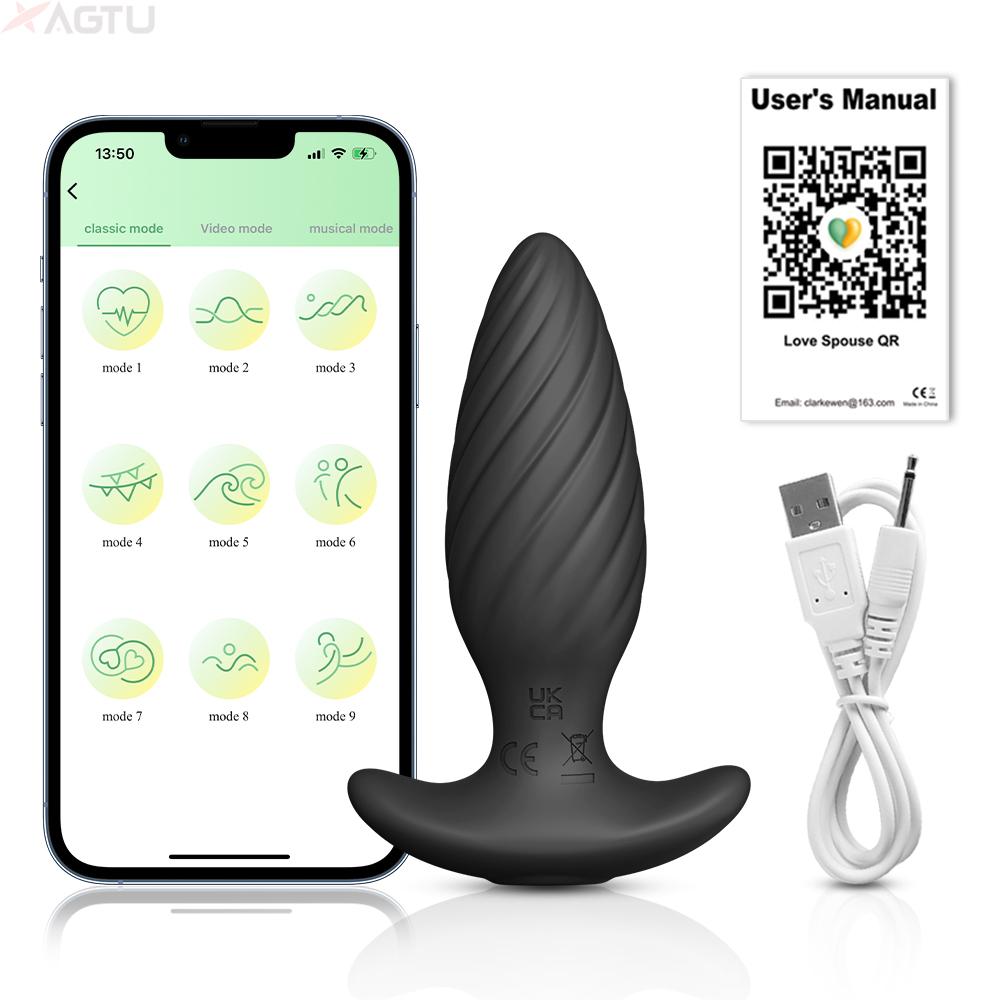 Bluetooth APP Control Anal Plug Vibrator for Women Butt Plug Male Prostate Massager Masturbator Adult Goods Sex Toys for Men