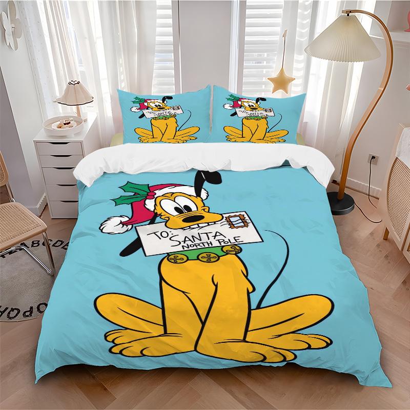

3pcs set Christmas, Pluto, envelope print bedding quilt cover, soft and comfortable quilt cover suitable for bedroom and guest room14 135x200cm