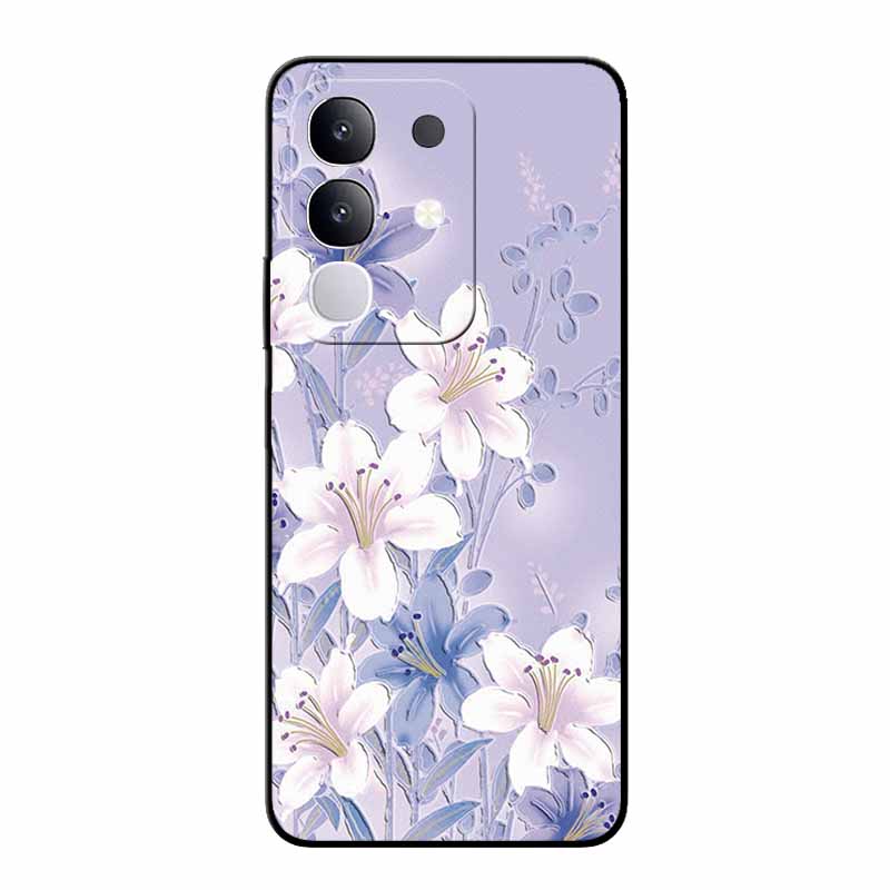 3D Emboss Case For Vivo Y300T V2445EA Relief Emboss Soft Silicone Covers For VIVO Y300t 2025 TPU Relief Emboss Funda Flower Capa