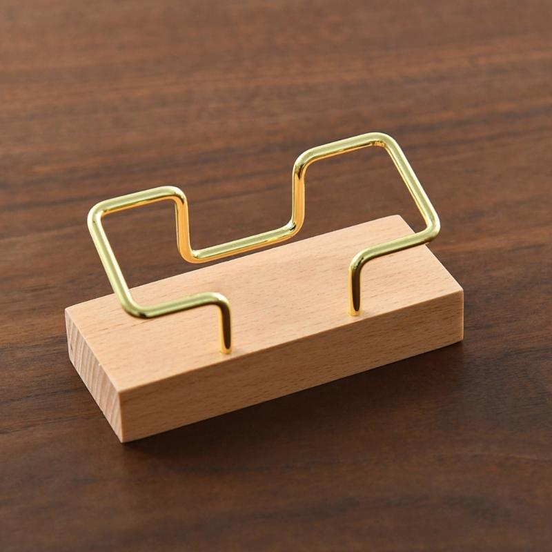 Metal Business Card Holders Business Card Stand Postcard Holders Creative Business Card Display Rack for Office Tabletop