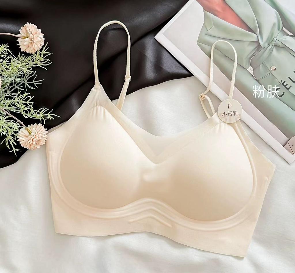 Non-magnetic ultra-thin jelly fixed cup, beautiful back tube top, thin seamless collection, nude summer