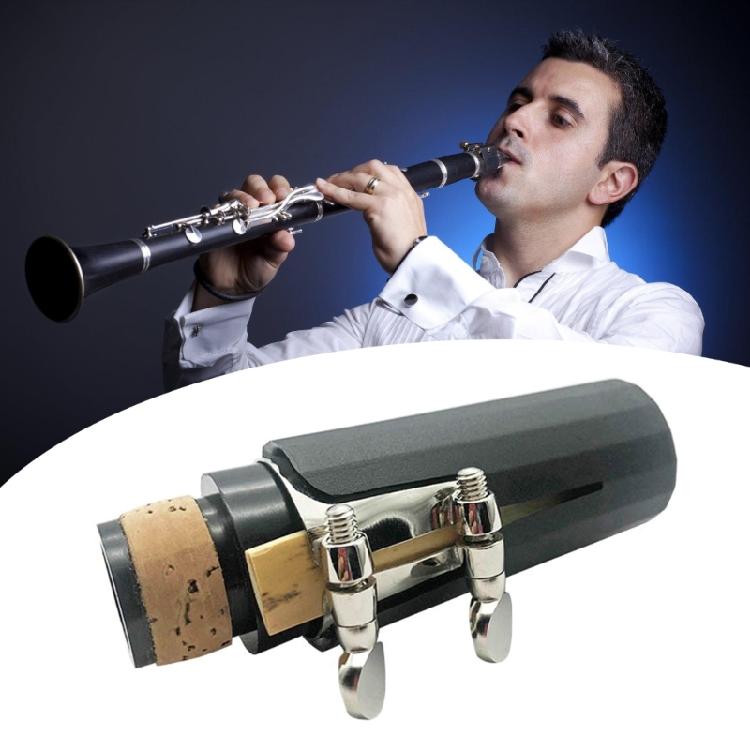 Portable Clarinet Saxophone Mouthpiece Set Black Clarinet Mouthpiece with Caps Ligature Reed for Beginner Student
