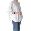 Japanese Korean Lazy Style Commute Design Autumn Hoodie Women Slit Round Neck Long Sleeve Base Layer
