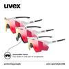 uvex Sports Sunglasses UV400 Mirror Lens Sportstyle 228 (Uvex) Anti-fog Cycling/Outdoor White/Black (Mirror Red)