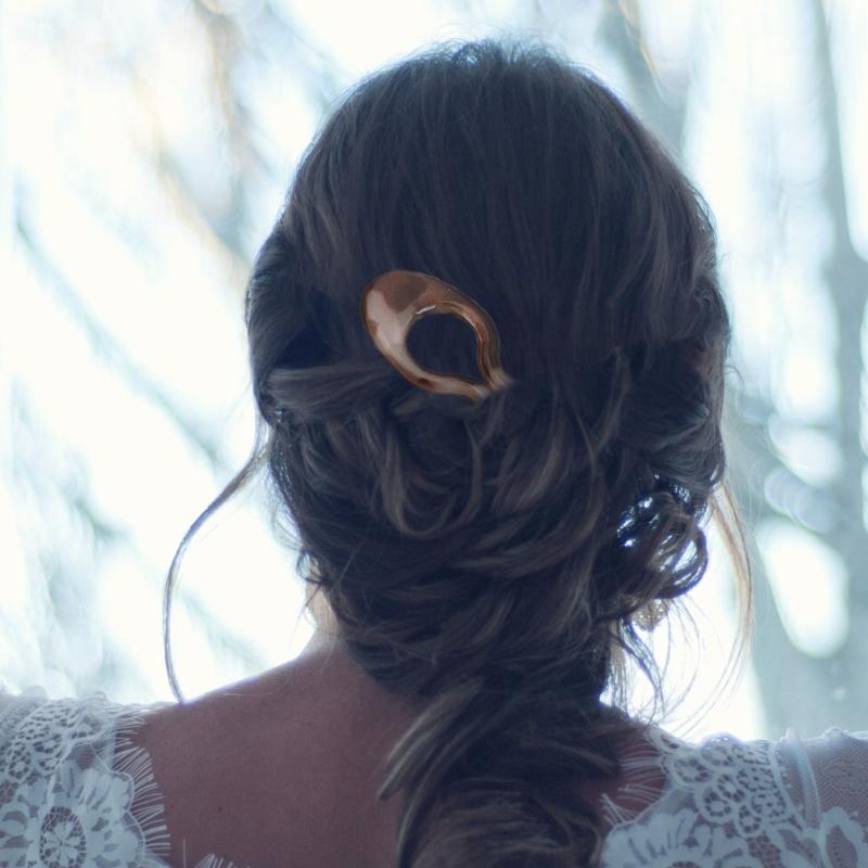 Stilvolle Haarforke Große Französische Harzhaarspange für Damen Elegante Dutt-Styling Haarnadeln Vintage Frisur-Accessoires