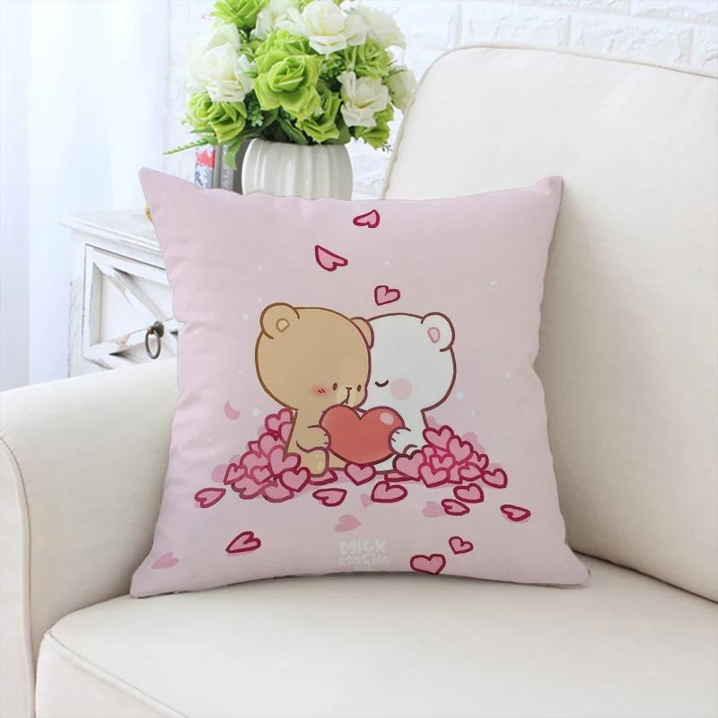 Drăguț ursuleț de desene animate față de pernă auto ornamente birou sufragerie canapea casă față de pernă