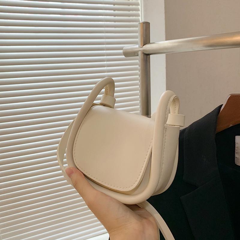 Trendy Mini Crossbody Bag For Kids Stylish Pu Leather Fashionable Saddle Purse For Outings