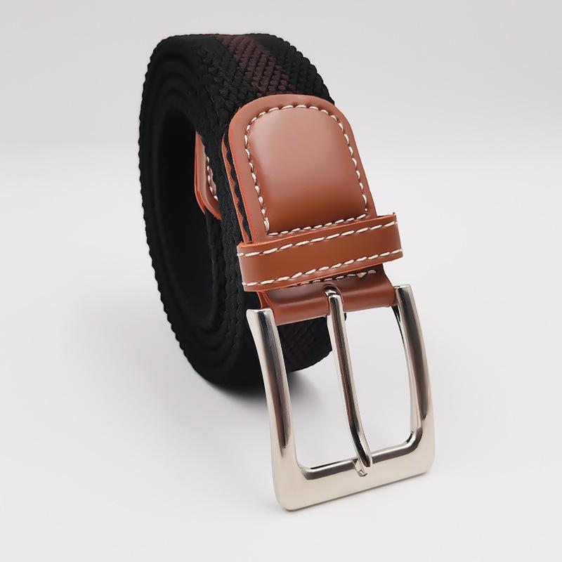 Small Elastic Braided Belt Elastic Student Canvas Belt Universal Style for Men and Women