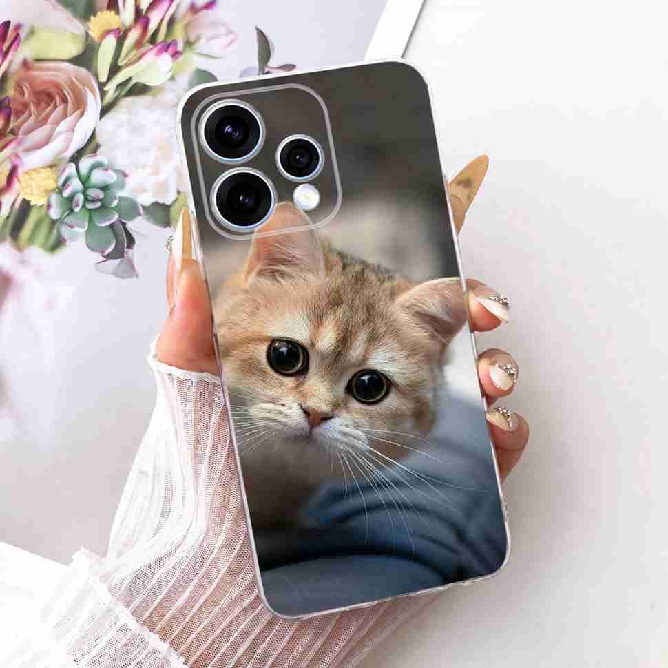 For Oppo Reno15 Reno 15 5G Casing Cute Cat Animal Soft Silicone Back Cover For Oppo Reno15 5G Protective Cases 6.59" Fundas