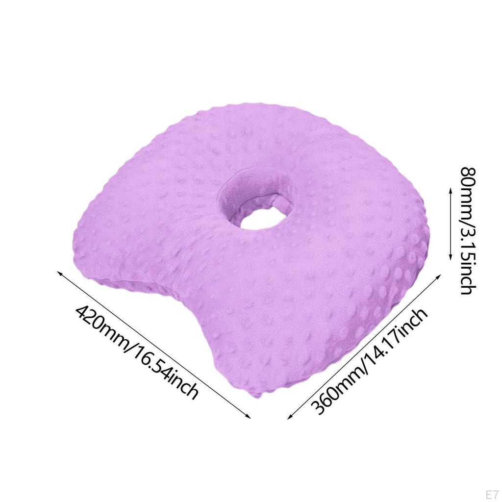 Ear Piercing Pillow Donut Washable Soft Multipurpose Relaxation Side Sleepers with A Hole