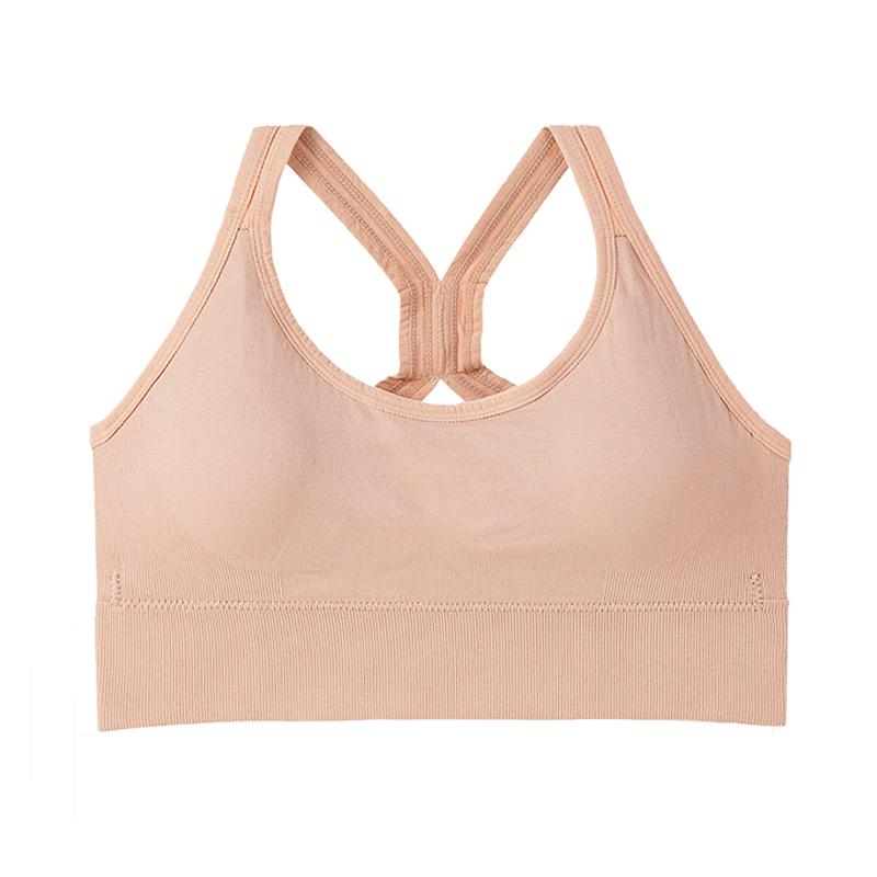 

Женские спортивные майки Сексуальное бесшовное нижнее белье С вкладышем Бюстгальтер для йоги Женское фитнес-белье 2XL бежевый
