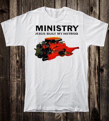 Retro Tee T Shirt 100% Cotton 80's 90's Style Ministry Jesus Built My Hot Rod Unisex T-Shirt