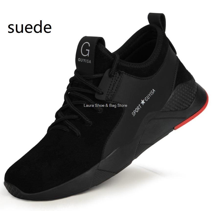 Fashion Men Safety Shoes Air Mesh Steel Toe Sneakers Work Shoes Breathable Male Puncture-Proof Safety Boots Dropshipping Safeti Footwear