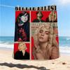 1pc Billie Eilish Outdoor Flannel Blanket, Cozy & Warm Soft Te Playful Design, Napping Camping,