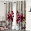 2Pcs Beautiful Flowers In Vase Curtains For Bedroom Modern Art Style Blocks Out Light And Noise For Relaxing Sleep Environment
