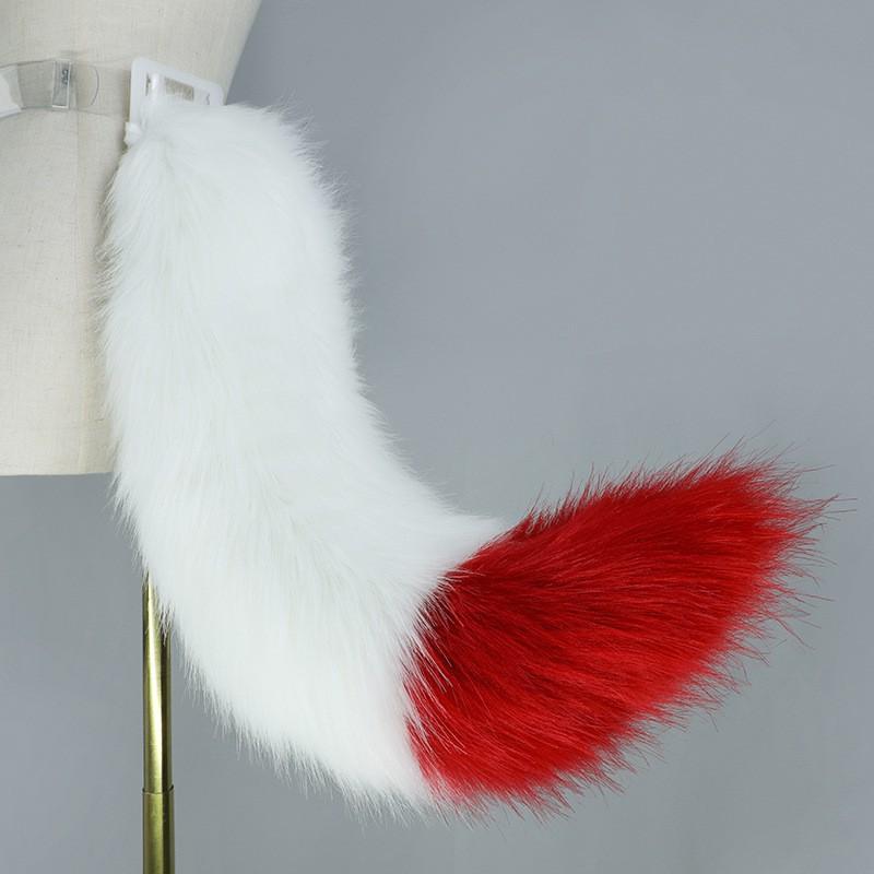 Fluffy Fox Ear Tail Set Cosplay Party Costume Soft Plush Animal Headband Accessory Unisex Sweet Style