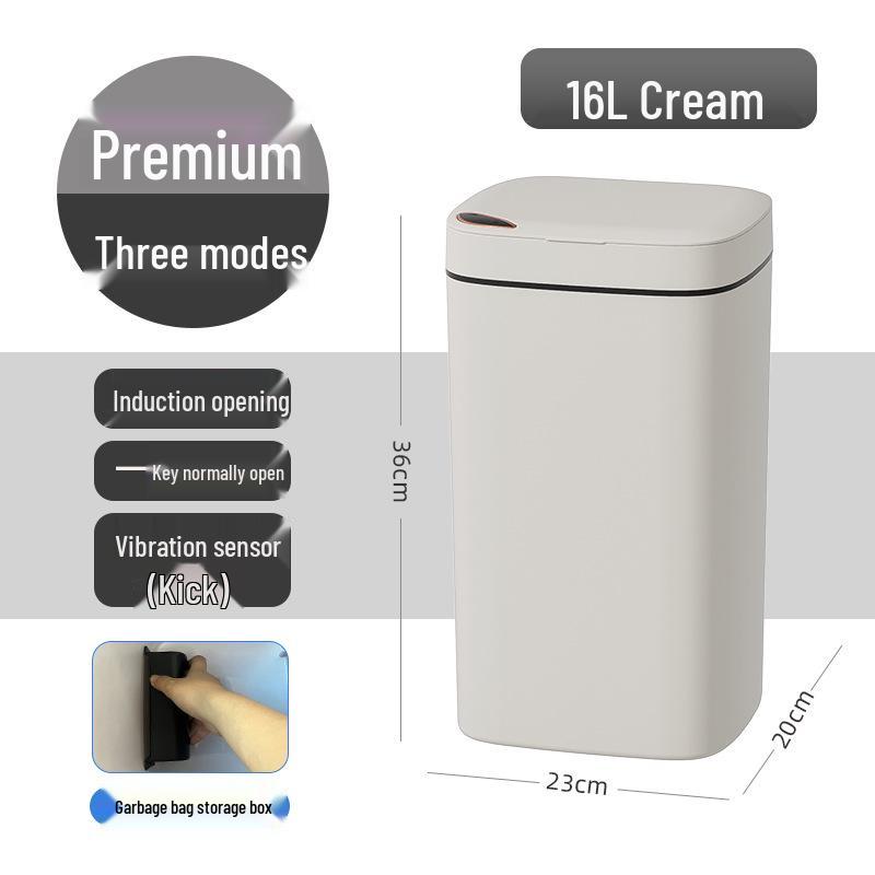 Smart Large-Capacity Induction Trash Can for Kitchen & Bathroom