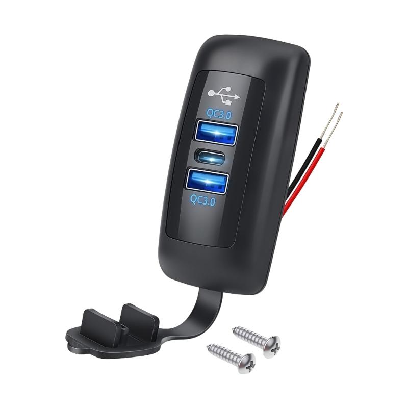 

Fast Charging USB Outlet For Vehicle 12V 24V With 2 USB QC3 0 Ports And 1 Type C PD3 0 Port Waterproof Design 1