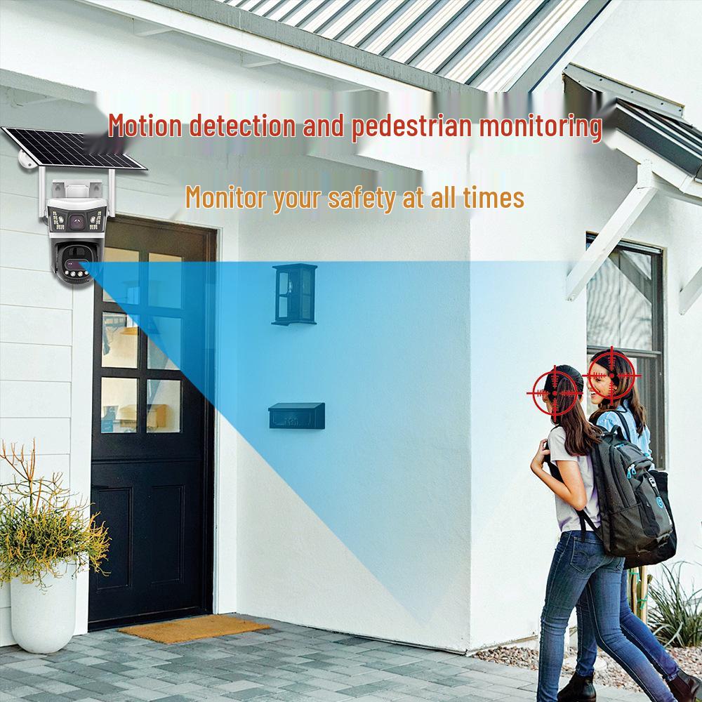 V380 HD Dual Lens 4G Solar Outdoor Waterproof Low Power Camera